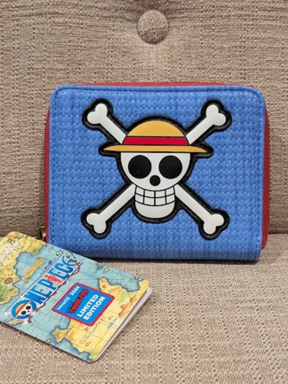 NYCC Limited Edition One Piece Luffy Jolly Roger Zip Around Wallet